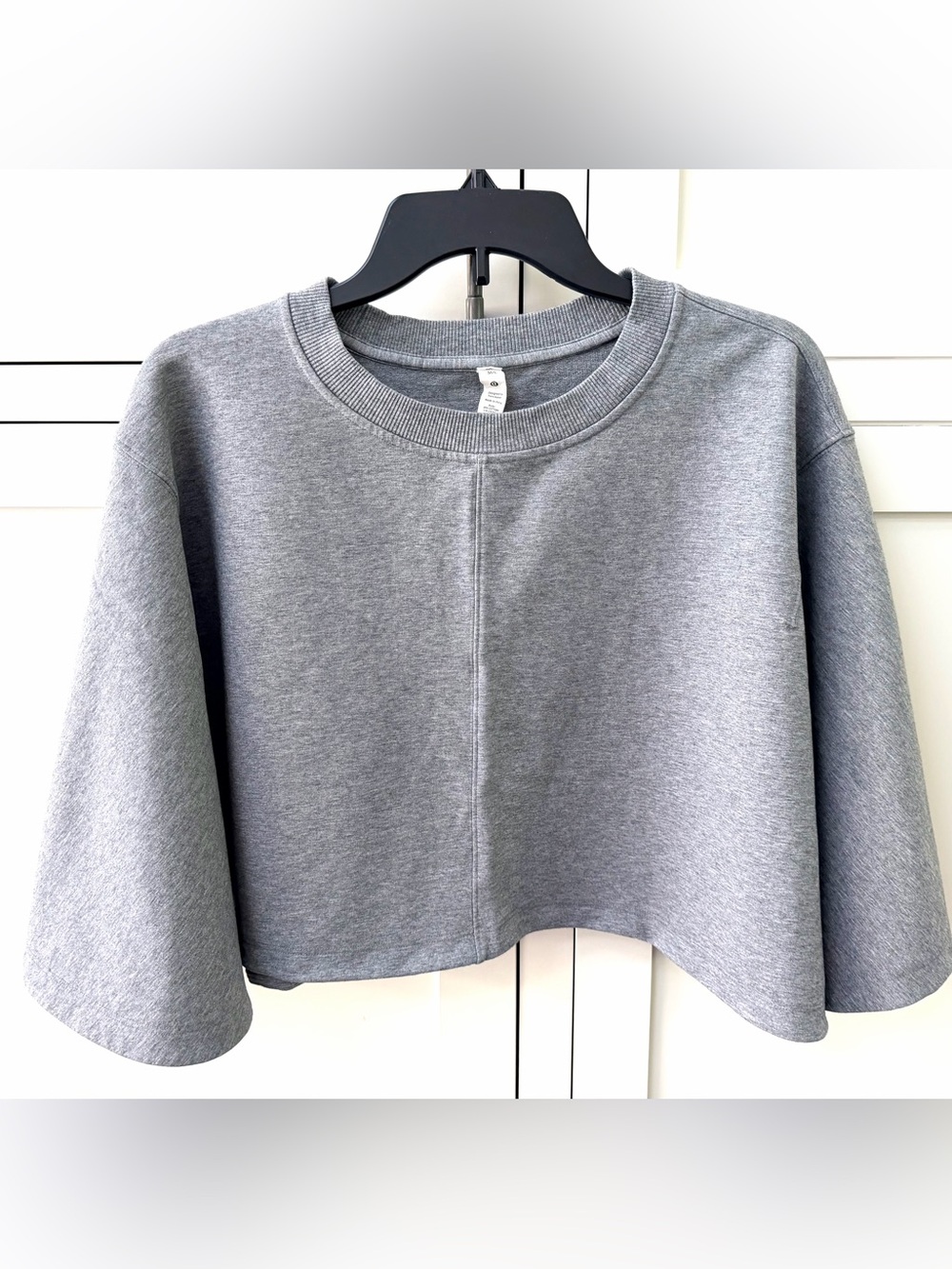 lululemon athletica Gray Cropped Crewneck Sweatshirt